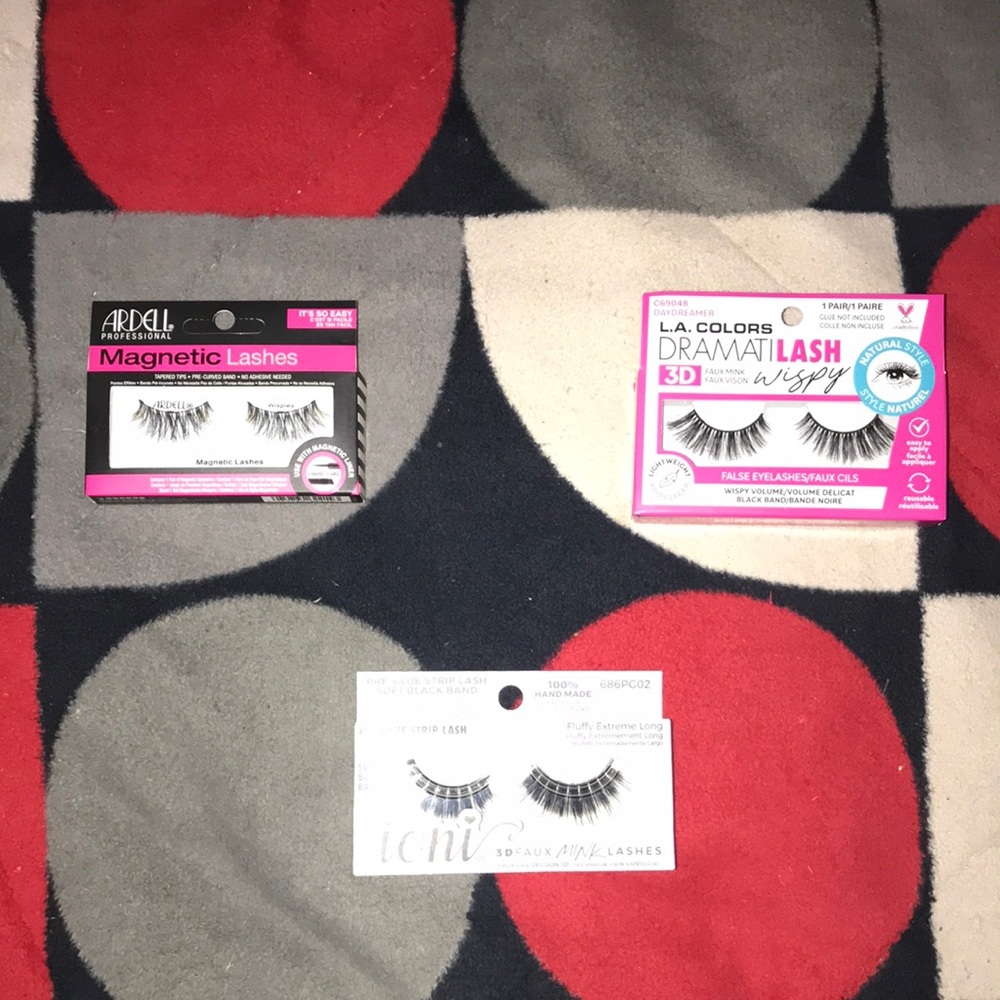 Ardell, LA Colors, & Ioni False Eyelashes Set (3 pack)